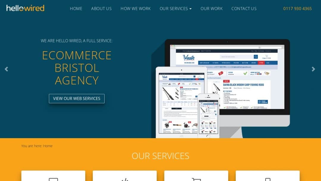 Screenshot of Hello wired's Website