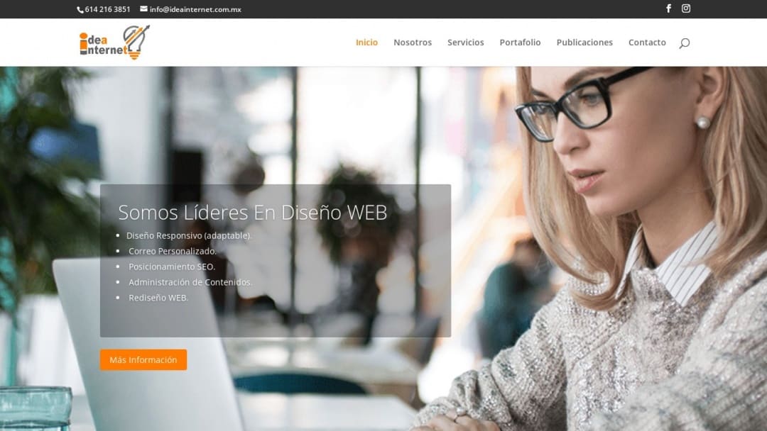 Screenshot of Ideainternet's Website