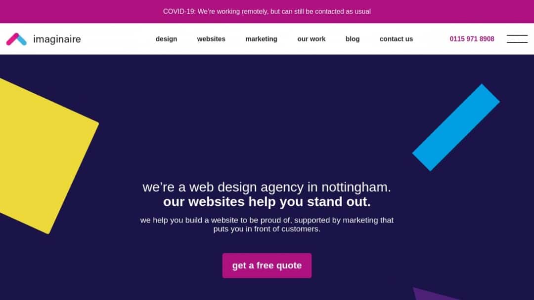 Screenshot of Imaginaire Digital's Website