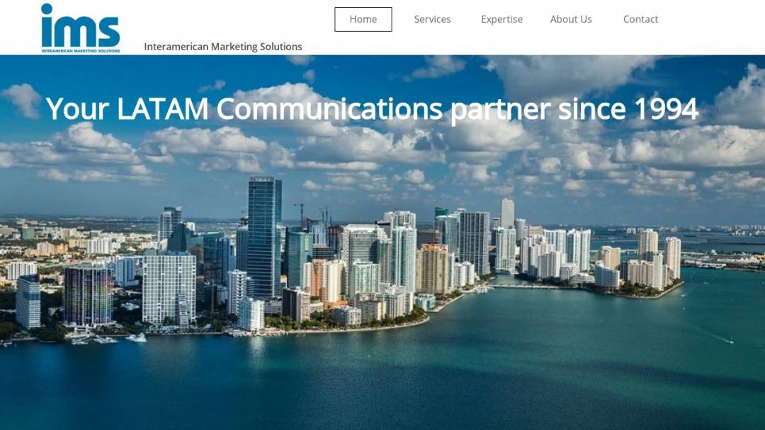 Screenshot of IMS's Website