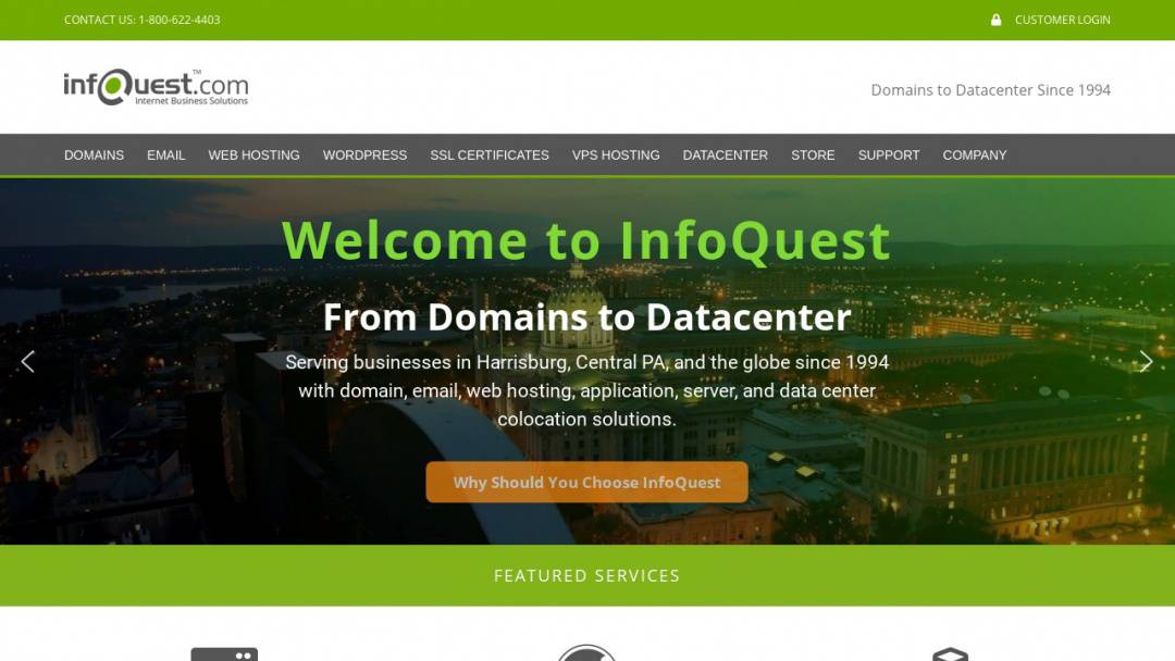 Screenshot of InfoQuest Technologies, Inc's Website