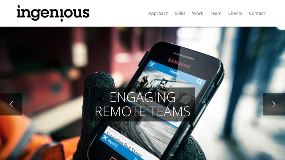 Screenshot of Ingenious Ideas's Website