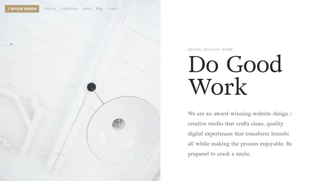 Screenshot of J Taylor Design's Website