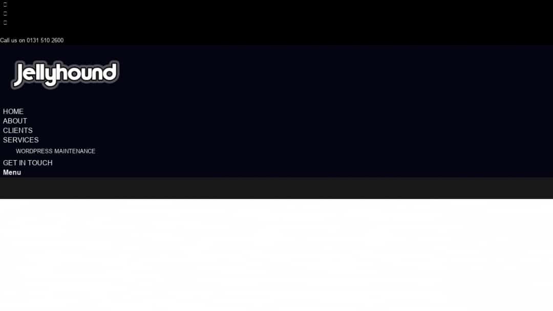 Screenshot of Jellyhound's Website