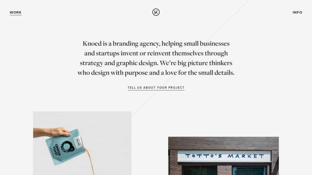 Screenshot of Knoed Creative's Website