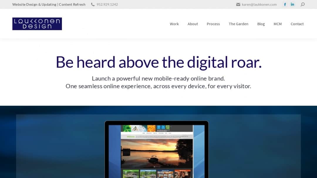 Screenshot of Laukkonen Design's Website