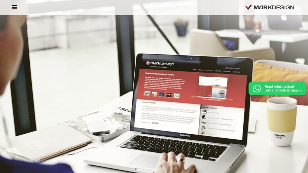 Screenshot of Mark Design's Website