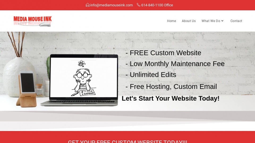 Screenshot of Media Mouse Ink Art & Design's Website