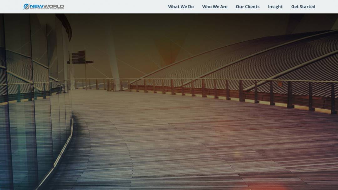 Screenshot of New World Application Design & Development's Website