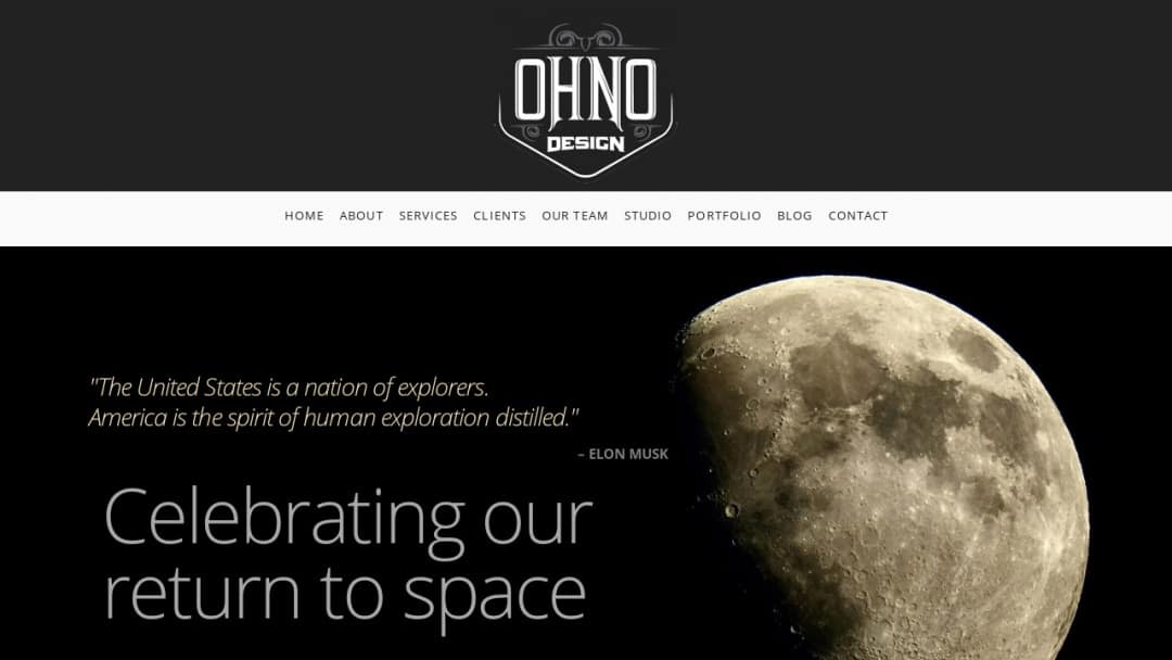Screenshot of Ohno Design's Website