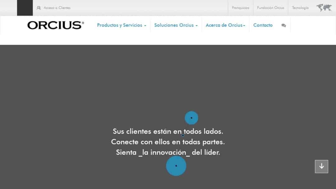 Screenshot of Orcius's Website