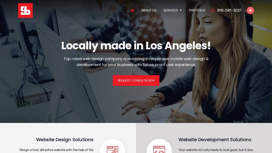 Screenshot of Small Biz Web Design Studio's Website