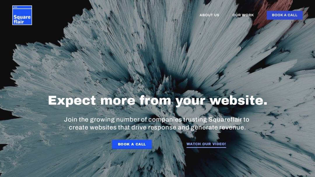 Screenshot of Squareflair's Website