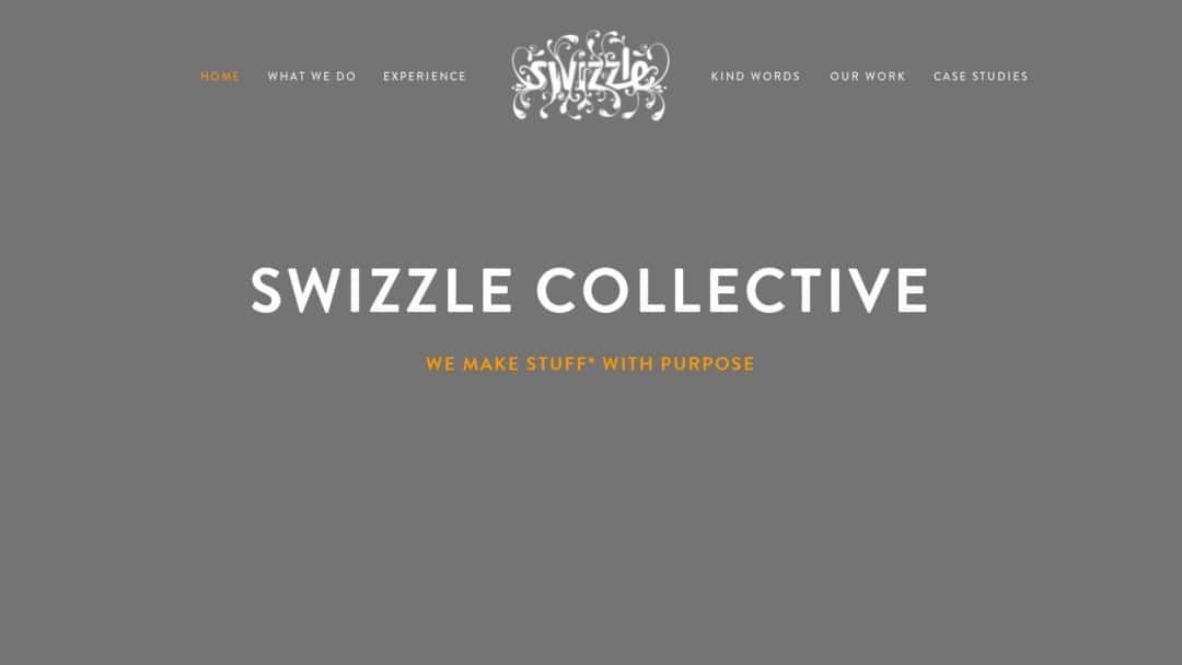 Screenshot of The Swizzle Collective's Website