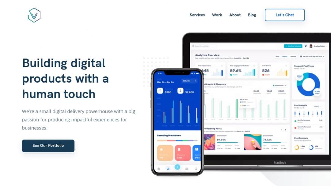 Screenshot of Vivus's Website