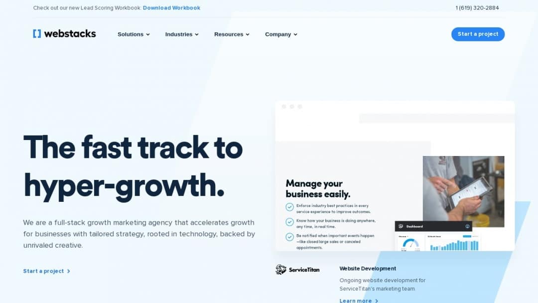 Screenshot of Webstacks's Website