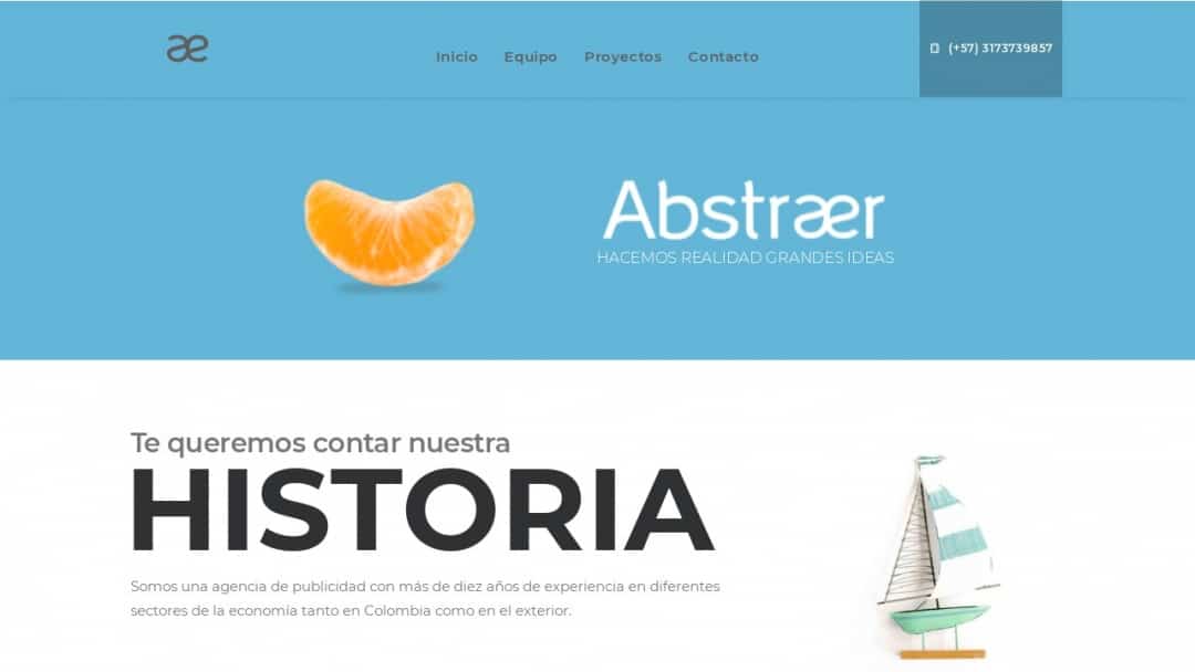 Screenshot of Abstraer Estrategias's Website
