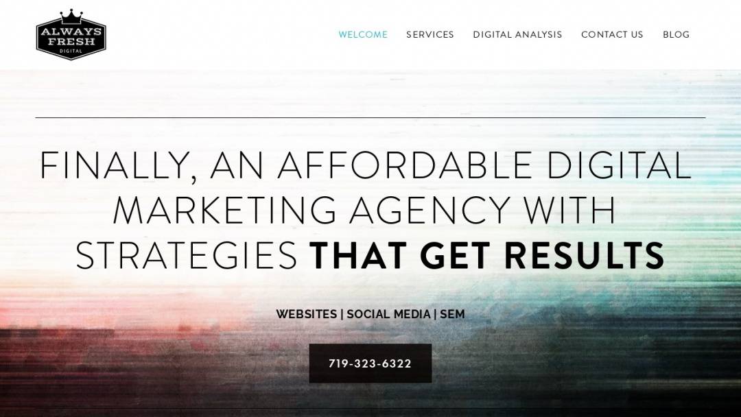 Screenshot of Always Fresh Digital's Website