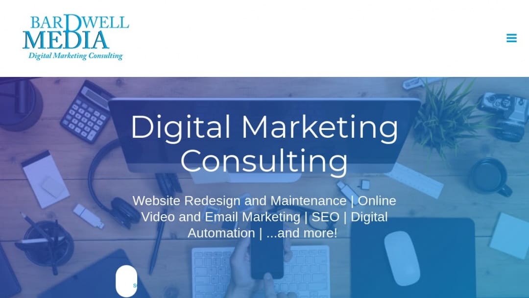 Screenshot of Bardwell Media Online Video Marketing's Website