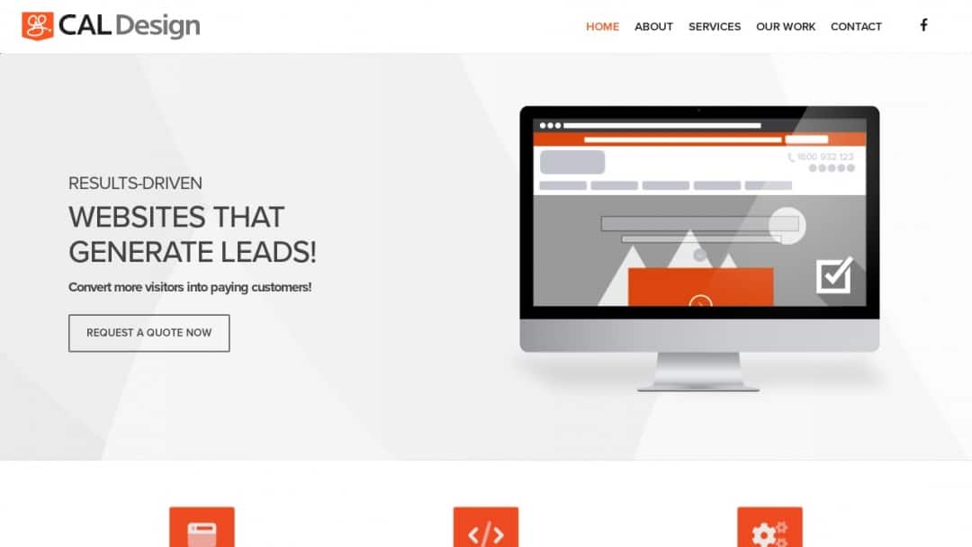 Screenshot of CAL Design's Website