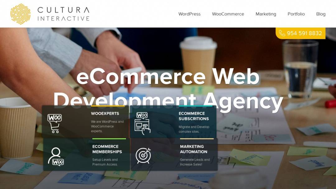 Screenshot of Cultura Interactive's Website