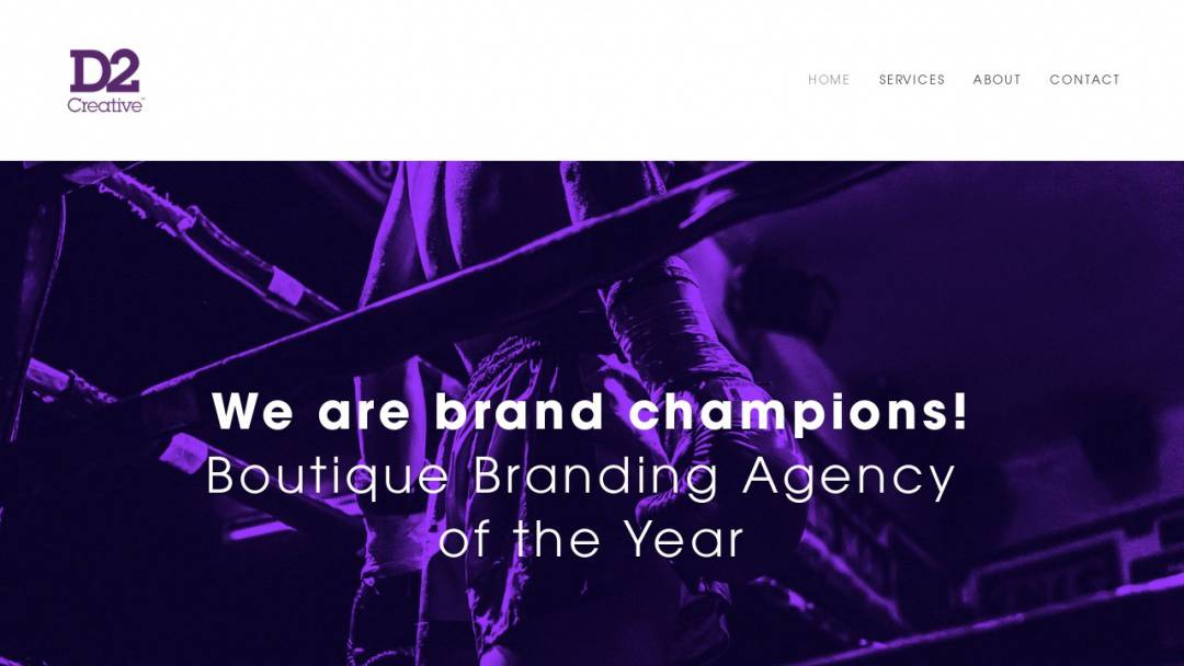 Screenshot of D2 Creative Design Ltd's Website