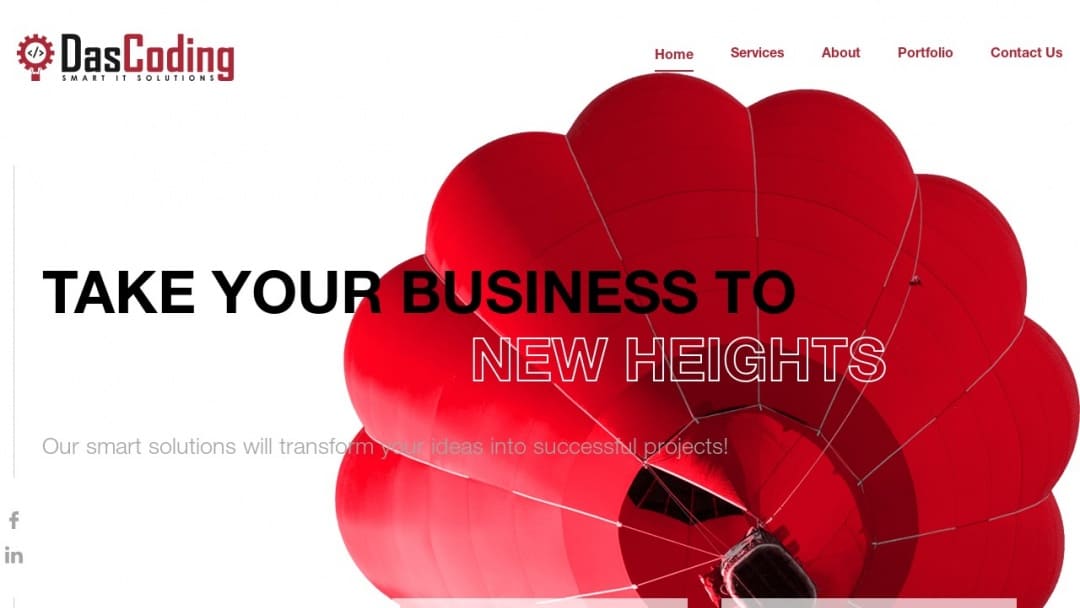 Screenshot of Dascoding's Website