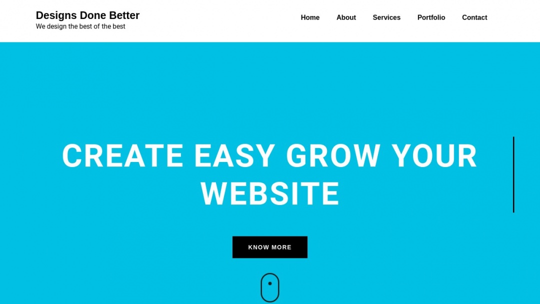 Screenshot of Designs Done Better's Website