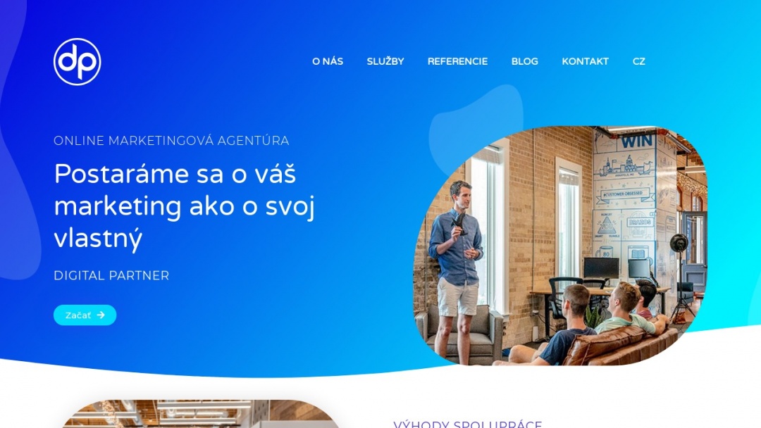 Screenshot of Digital Partner s.r.o.'s Website