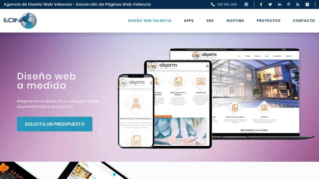 Screenshot of Edina Diseño Web's Website