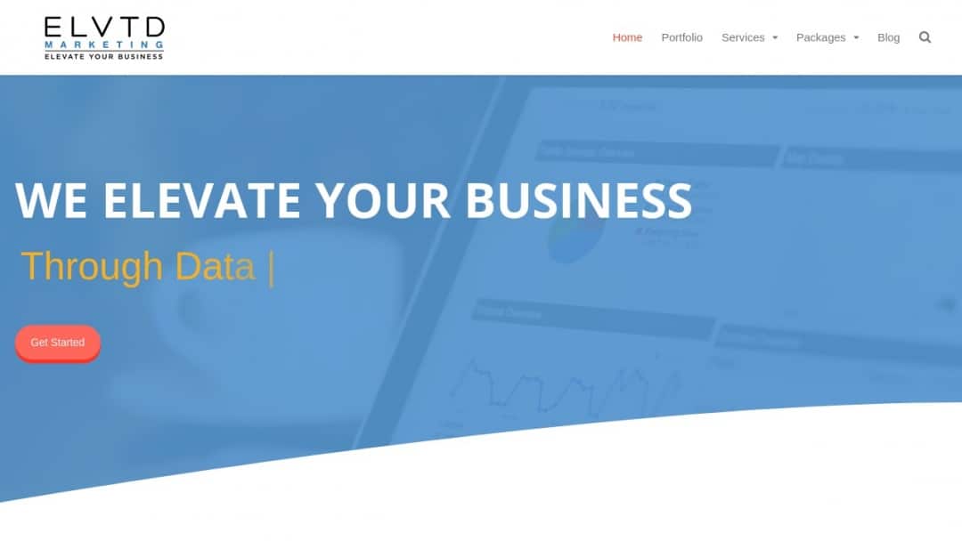 Screenshot of ELVTD Marketing's Website