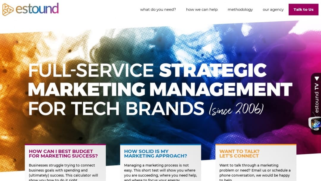 Screenshot of estound's Website