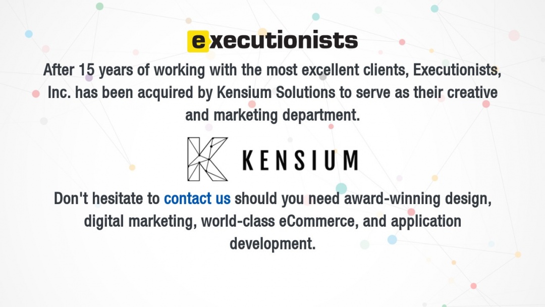 Screenshot of Executionists's Website
