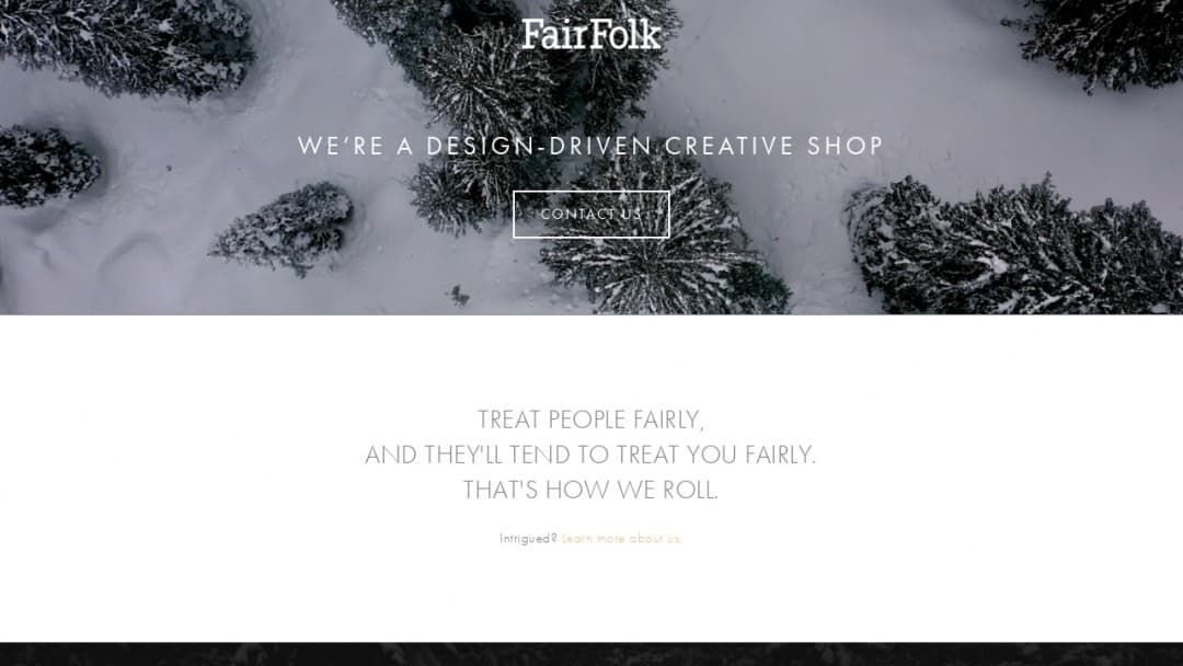 Screenshot of Fair Folk's Website
