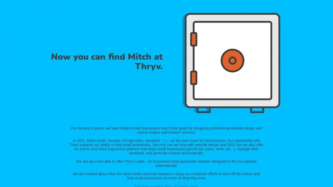 Screenshot of FogPusher's Website