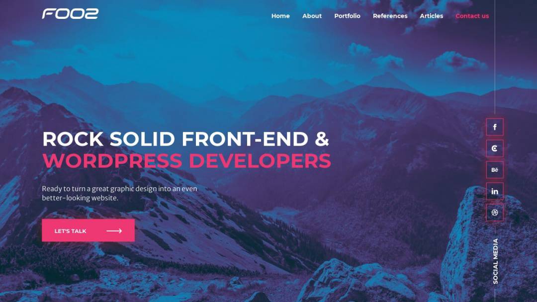 Screenshot of Fooz's Website