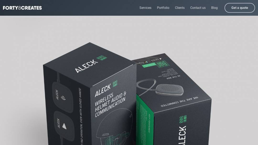 Screenshot of Forty8Creates's Website