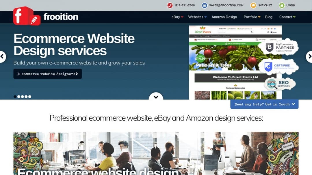 Screenshot of Frooition Birmingham Website Design's Website