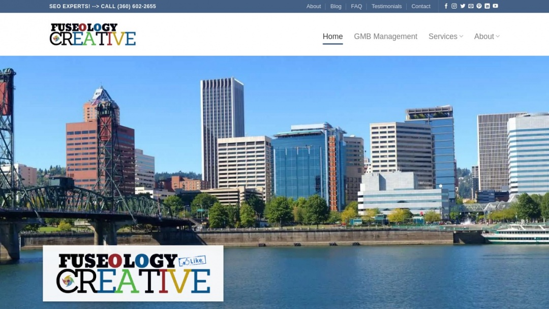 Screenshot of Fuseology Creative's Website