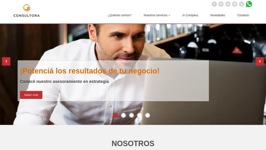 Screenshot of G Seleccion's Website