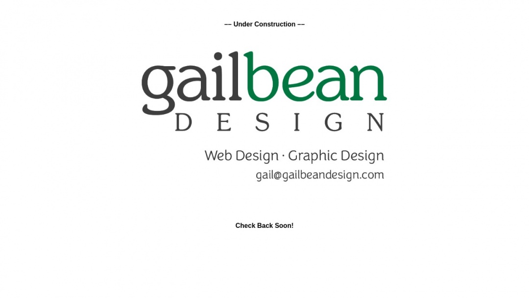 Screenshot of Gail Bean Design's Website