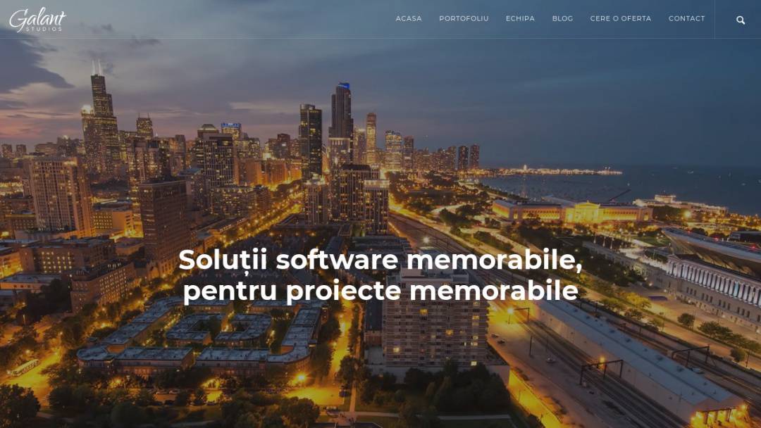 Screenshot of Galant Studios's Website