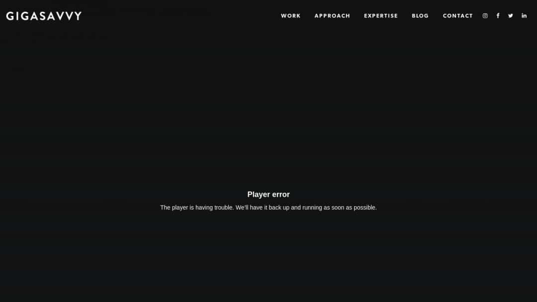 Screenshot of Gigasavvy's Website