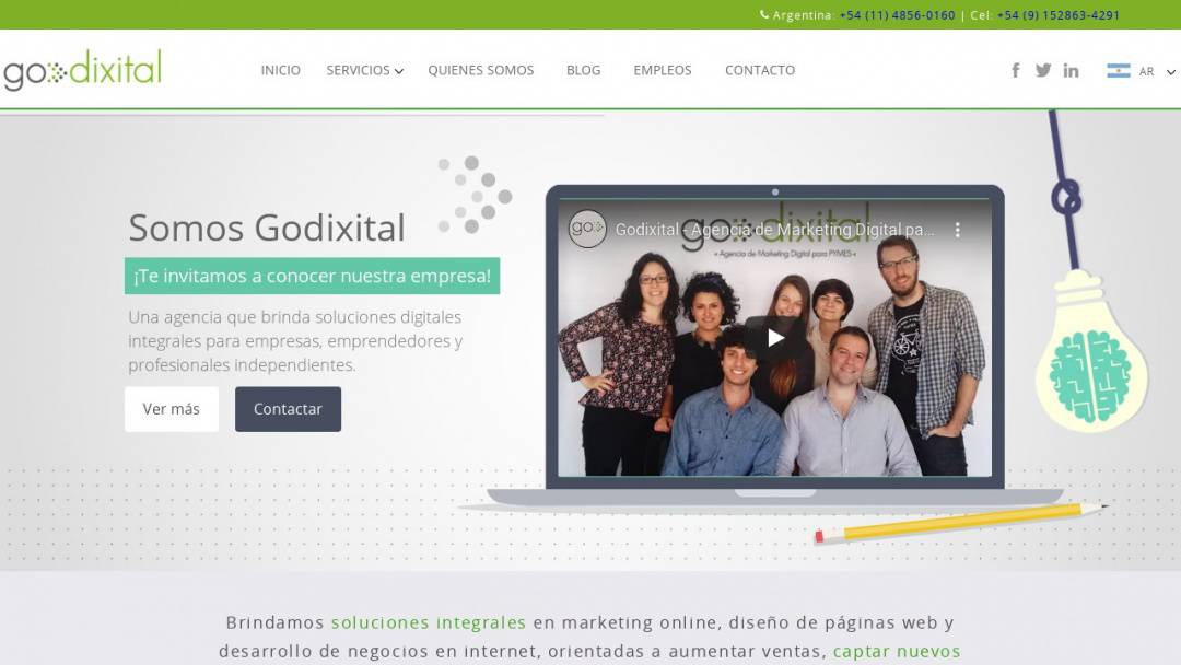 Screenshot of Godixital's Website
