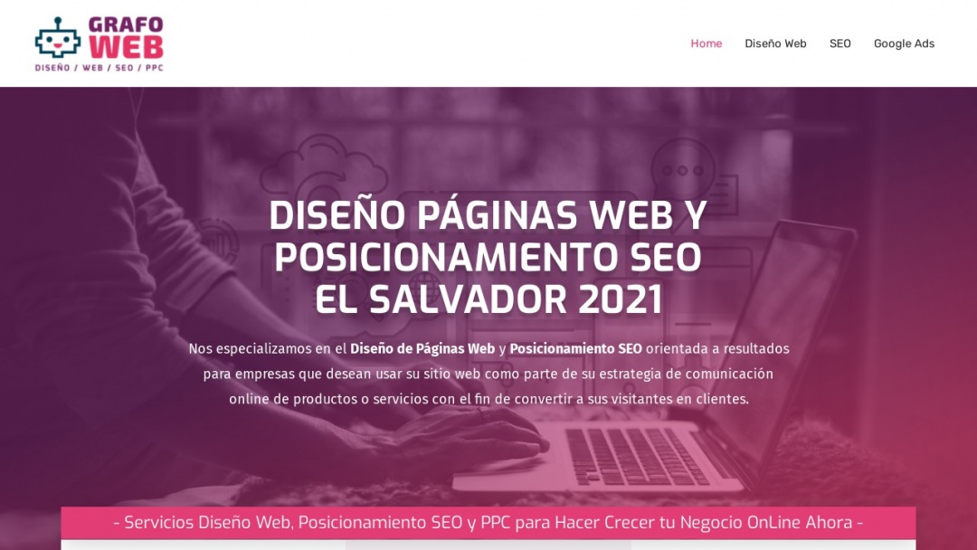 Screenshot of GrafoWeb's Website