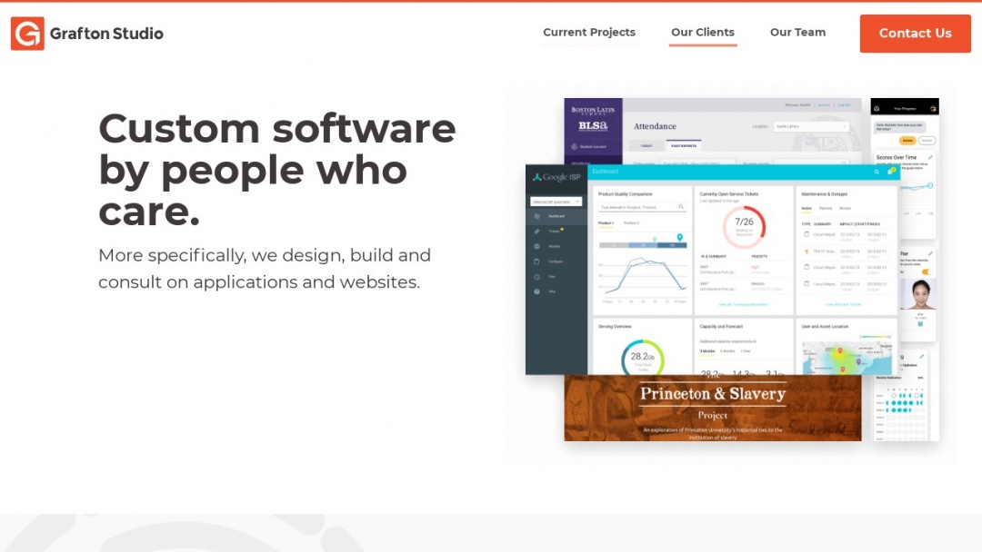 Screenshot of Grafton Studio's Website