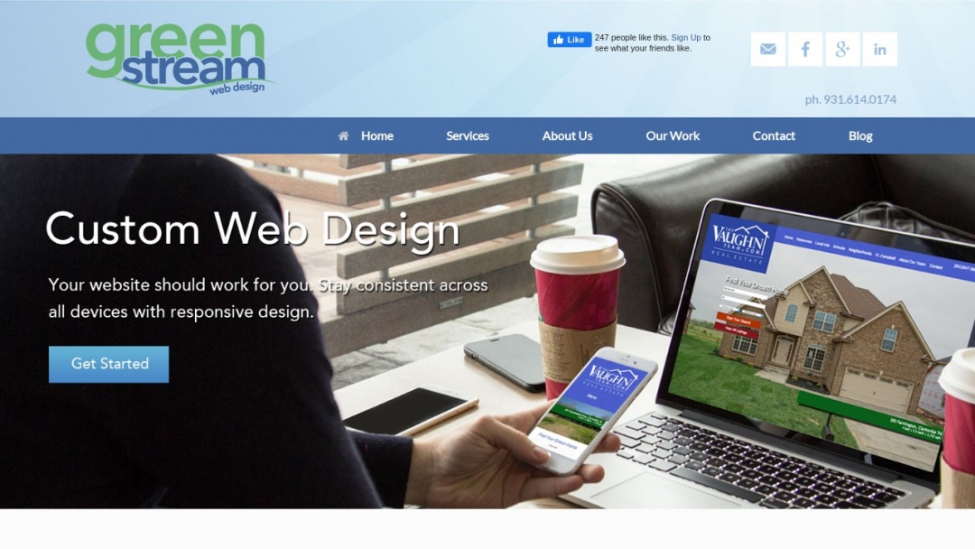 Screenshot of Green Stream Web Designs's Website
