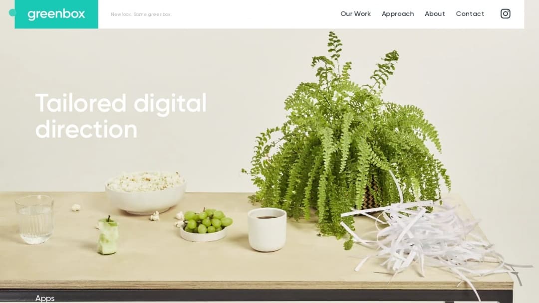 Screenshot of Greenbox Designs's Website