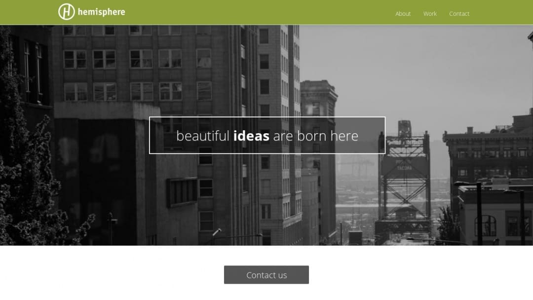 Screenshot of Hemisphere Design & Marketing's Website