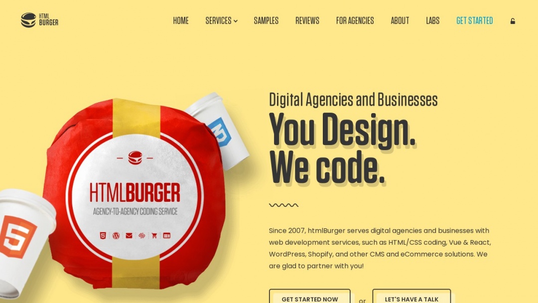 Screenshot of htmlBurger's Website